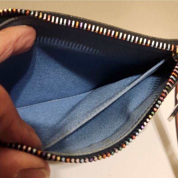 Dooney & Bourke Brown Coated Canvas w/Multicolor Monogrammed Wristlet/Wallet - Picture 8 of 8